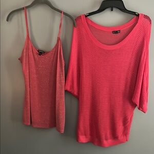 Express Pink Camisole Top and Summer Sweater Set